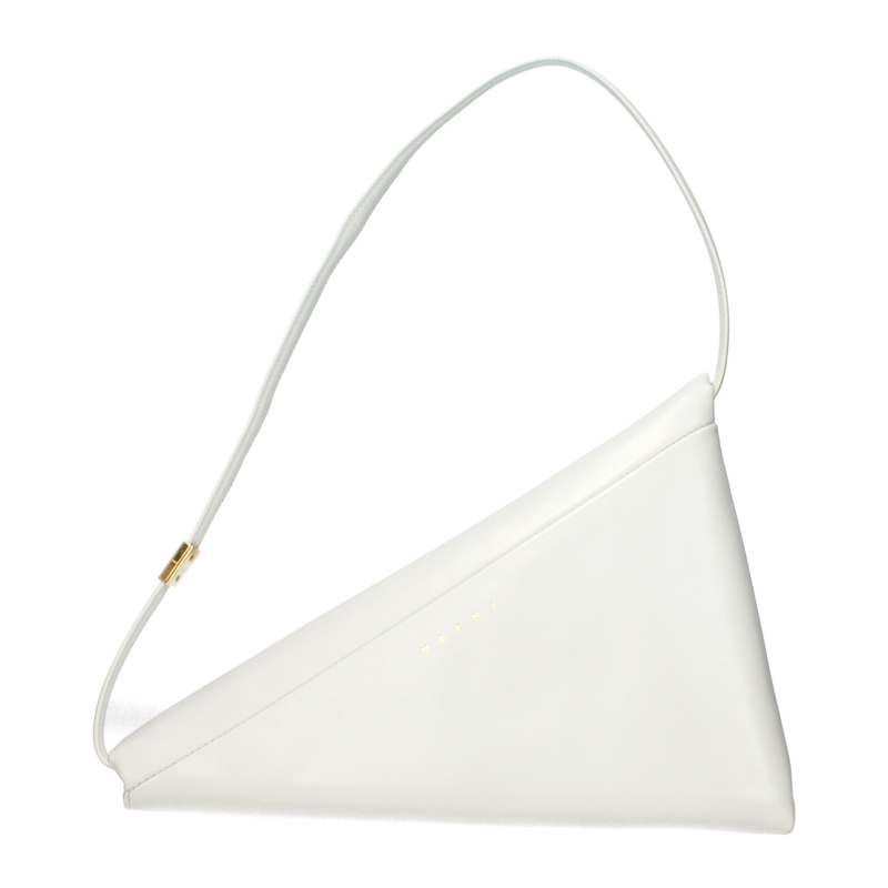 White leather shoulder bag-null