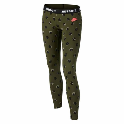 Sportswear girls leg-a-see leggings, Legion Green, medium