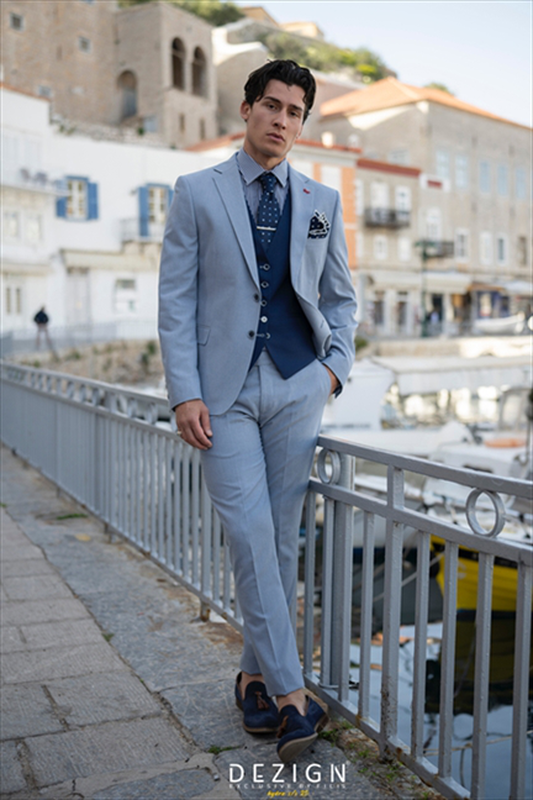 Product image: Dezign 3piece slim fit suit in patterned-null