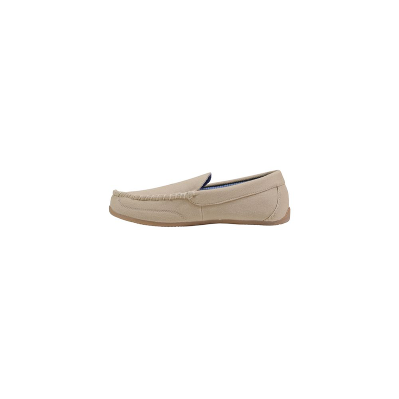 Beige textile slippers-null