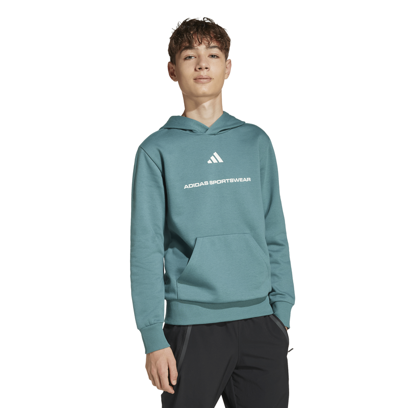 Adidas boys slogan fleece hoodie-null