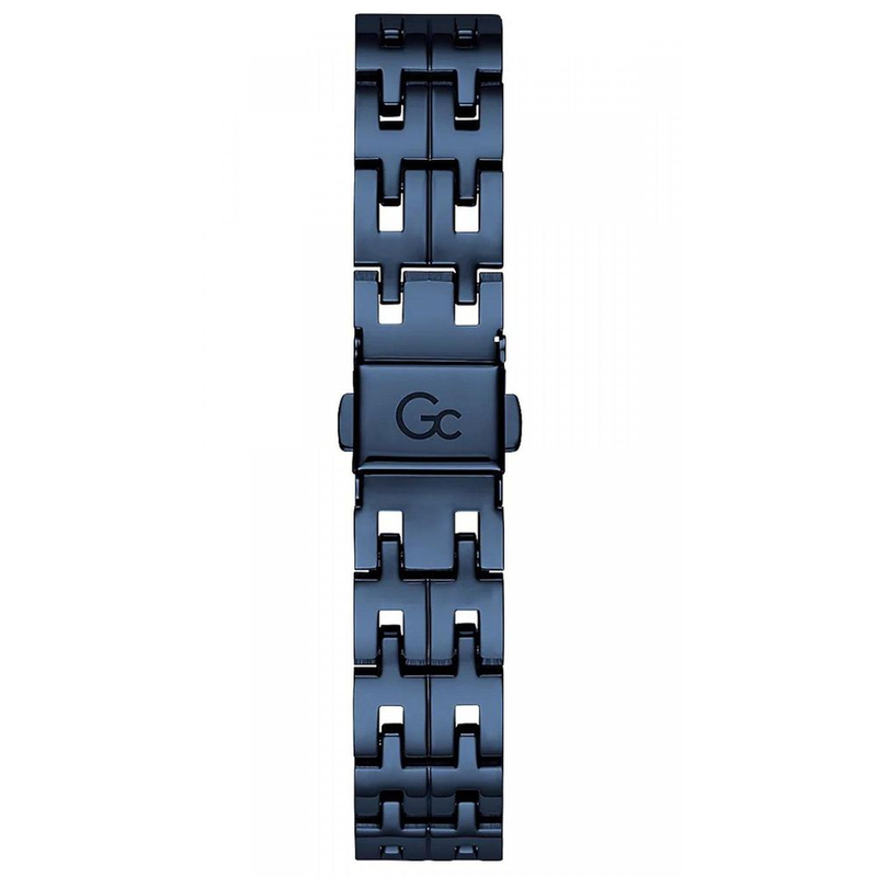 Blue stainless steel dress watch-null