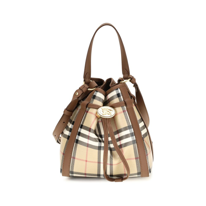 Beige calf leather bos taurus backet bag-null