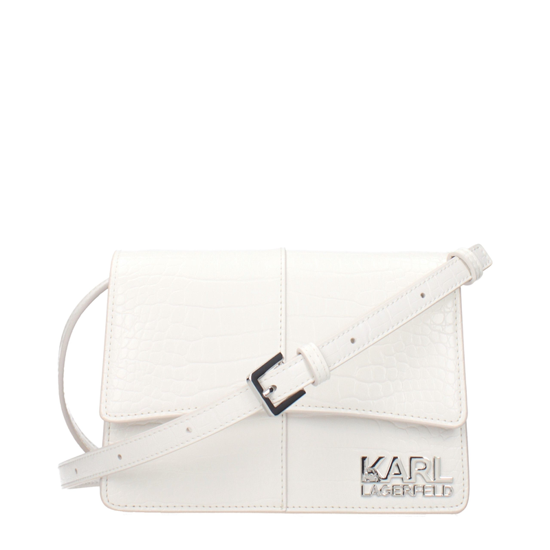 White polyethylene crossbody bag-null