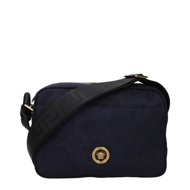 Blue fabric crossbody bag-null