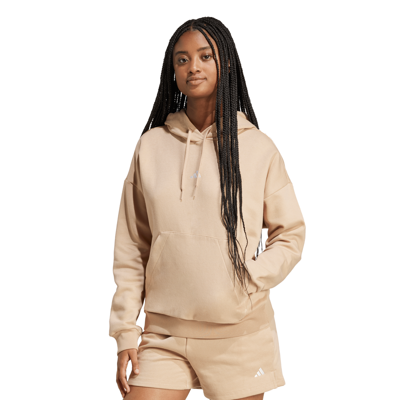 Adidas womens essentials small logo feel cozy hoodie-null
