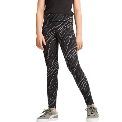Ess+ animal aop leggings g, Black, medium