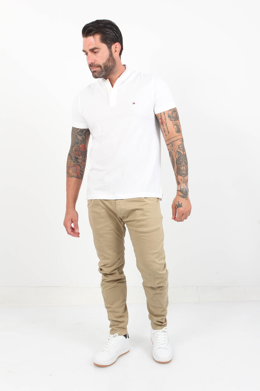 Rwb baseball collar slim polo-null
