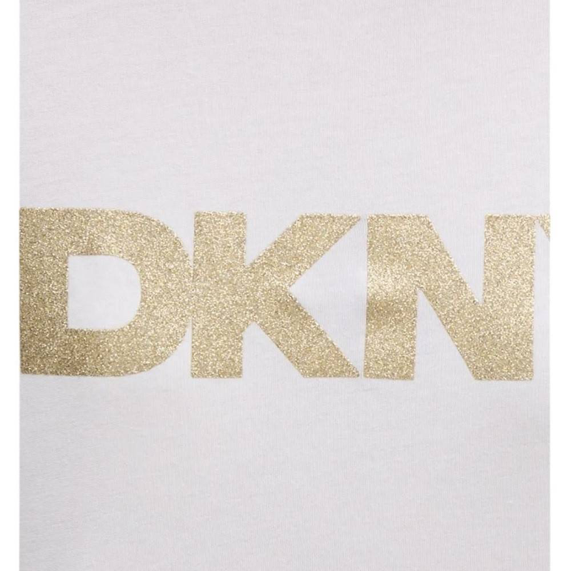 Dkny glitter logo crew neck top-null