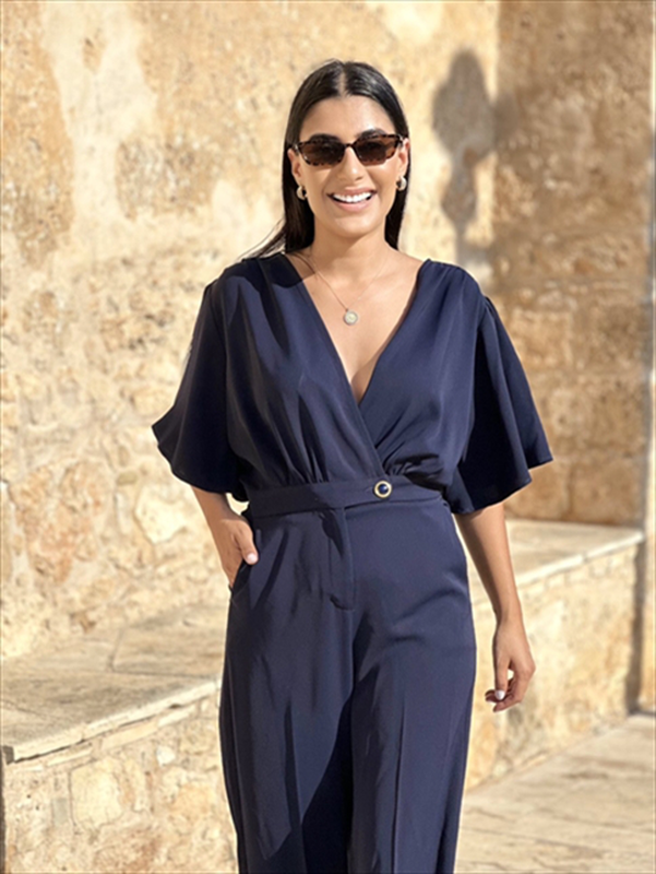 Jumpsuit crepe cross front-null