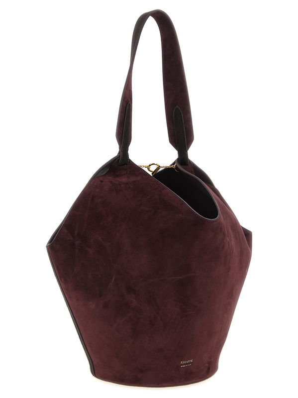 Bordeaux calfskin tote bag-null