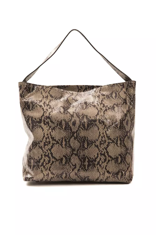 Brown leather women shoulder bag-null
