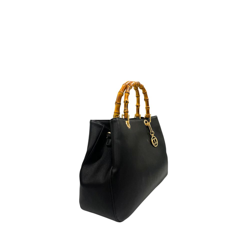 Black pu women handbag-null