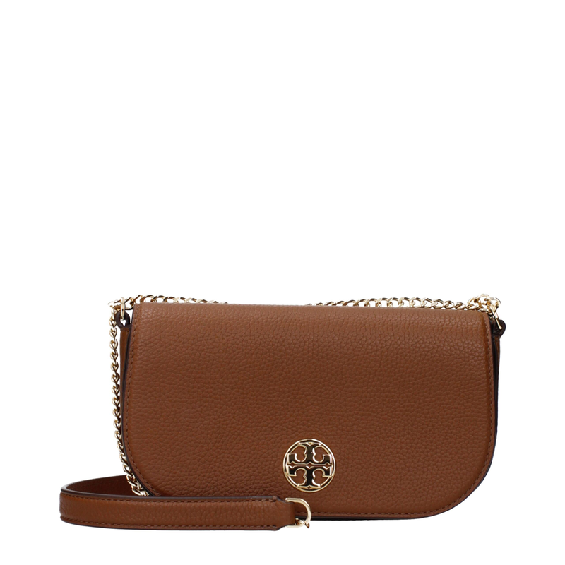 Brown leather crossbody bag-null