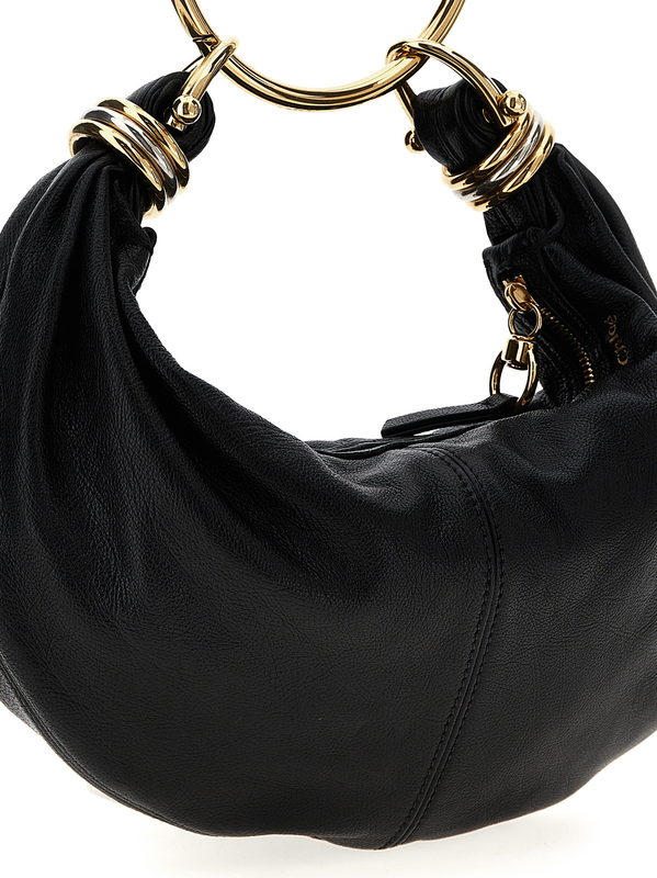 Black calfskin handbag-null