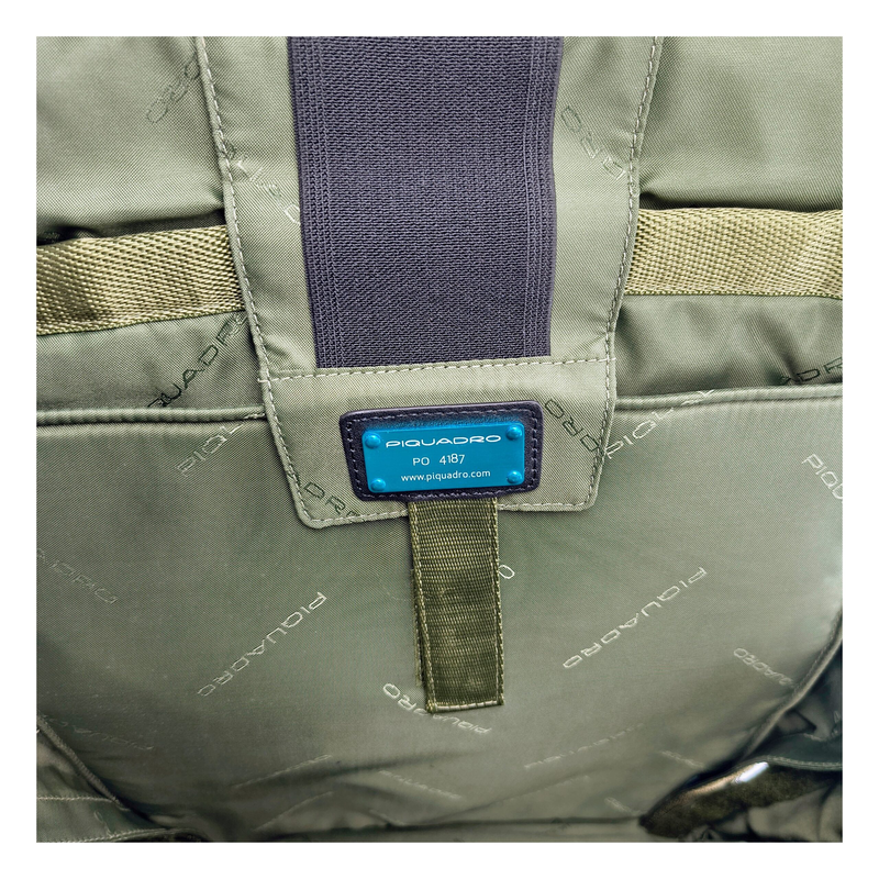 Gray fabric backpack-null