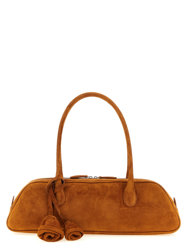Brown calfskin shoulder bag-null