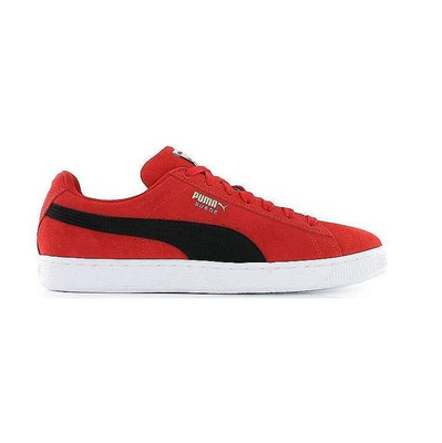 Suede classic mens shoes, Red / Black, medium