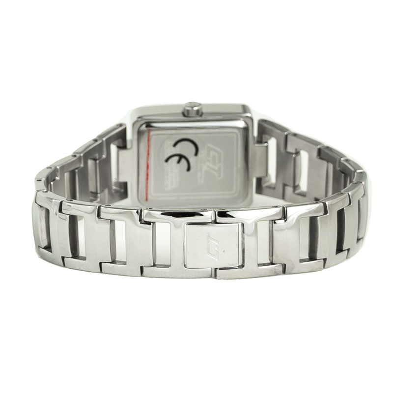 Silver stainless steel dress watch-null