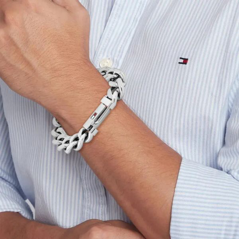 Tommy hilfiger men's bracelet, , medium-null