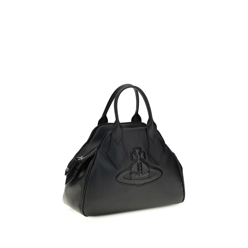 Black polyurethane handbag-null