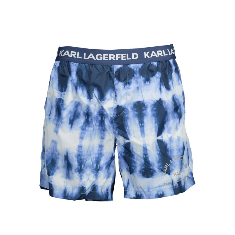 Azzurro polyester men's swim trunk-null