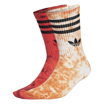 Adidas tiedye sock 2pp, White / Orange, medium