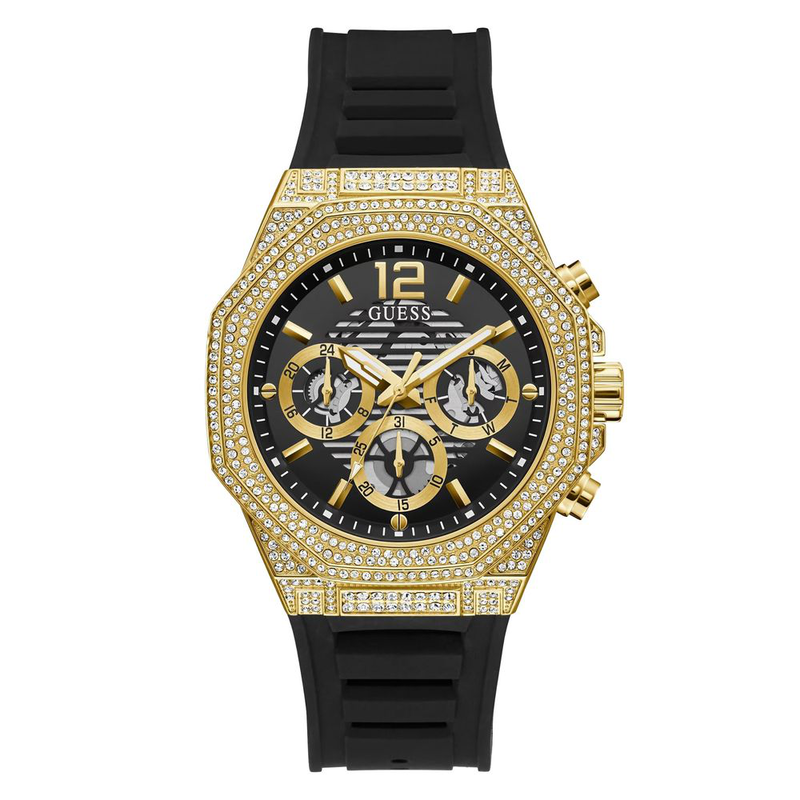 Black synthetic dress watch-null