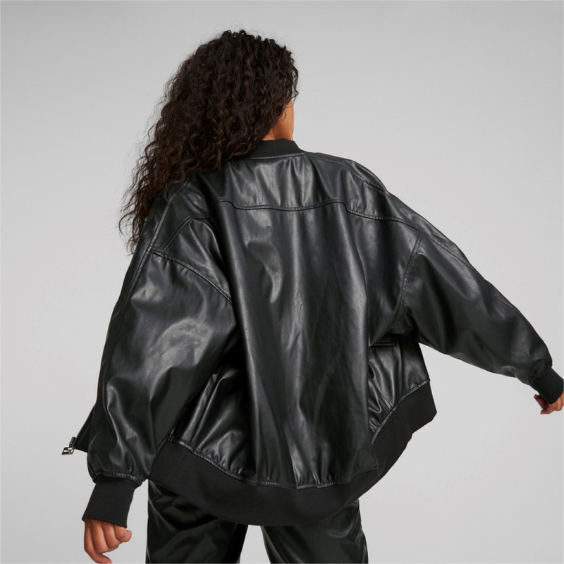 Puma t7 oversized faux leather bomber-null