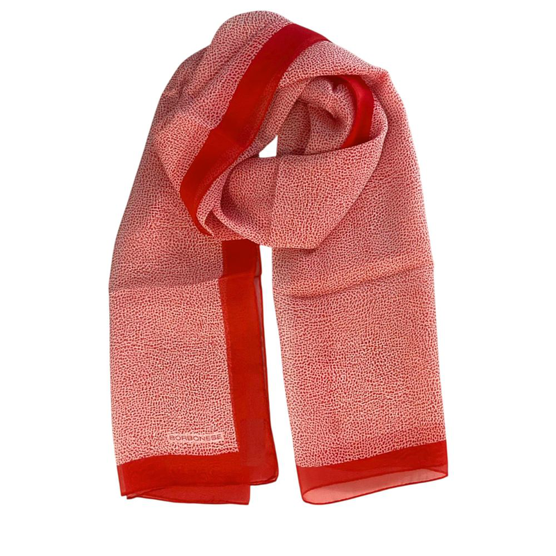 Red silk women scarf-null