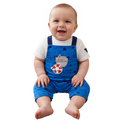 Hashtag for boys infant bodysuit set blue mi258-bl, Blue, medium