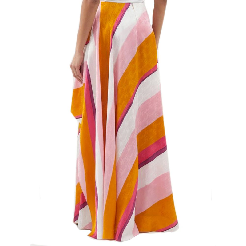 Multicolor silk pants-null
