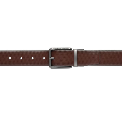Porsche design business belt 35 reversible dark brown, Dark brown, medium