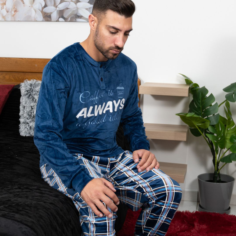 Mens velvet pyjama #q2733 image number null
