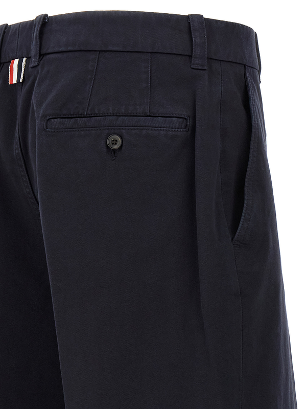 Blue cotton casual pants-null