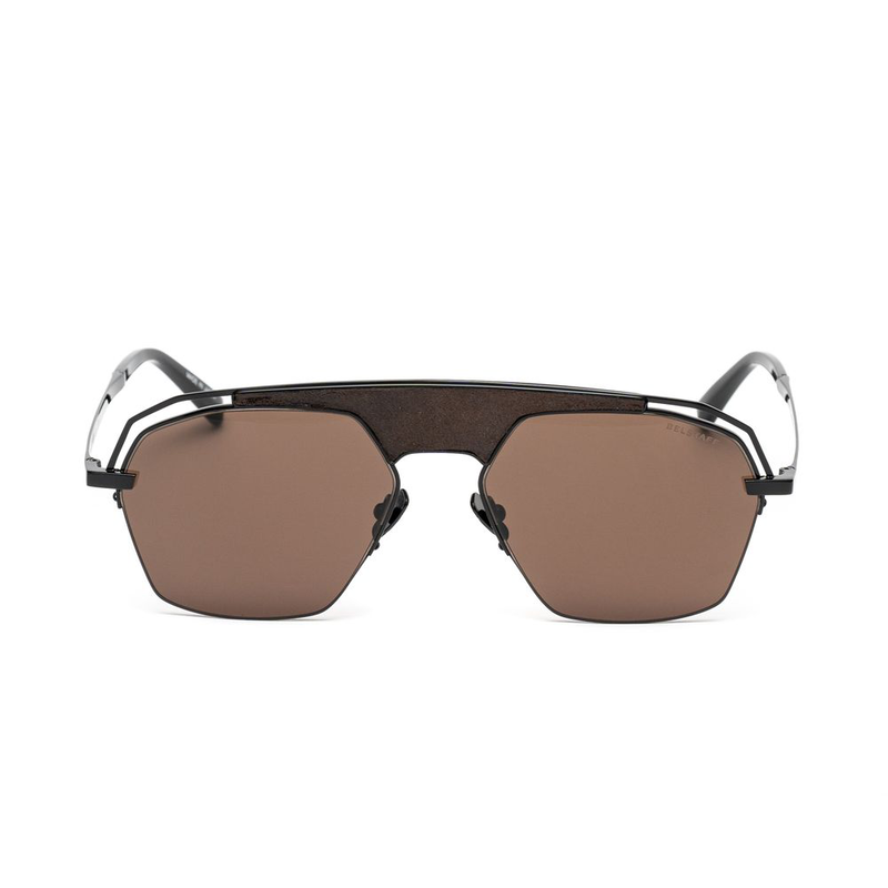 Brown titanium sunglasses-null