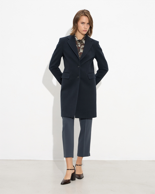 Coat jacket slim fit, Black, medium