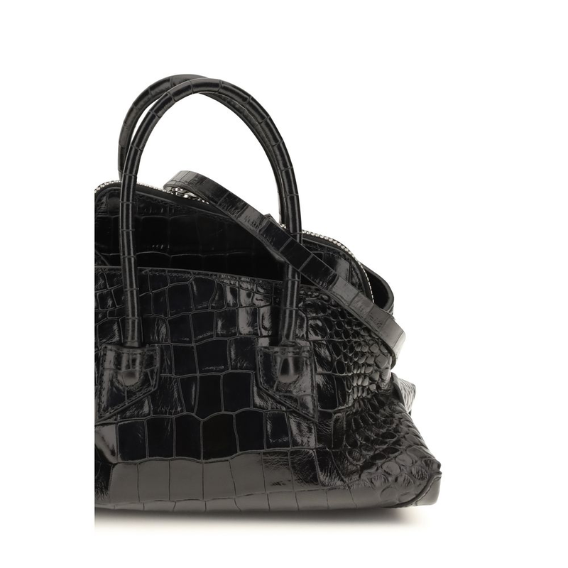Black calf leather bos taurus handbag-null