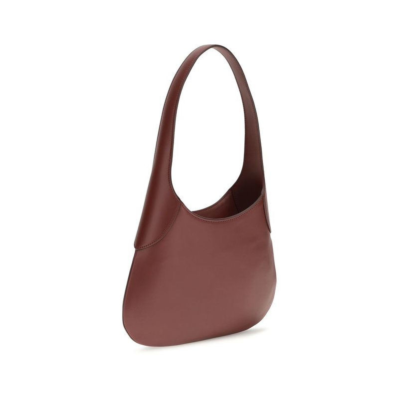 Bordeaux calf leather bos taurus shoulder bag-null