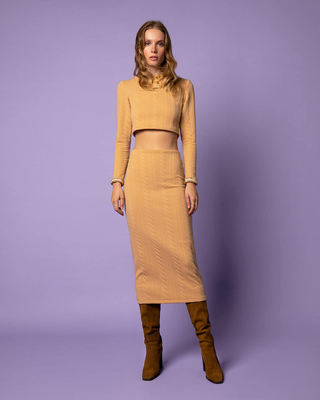 Mya amber skirt, Beige, medium