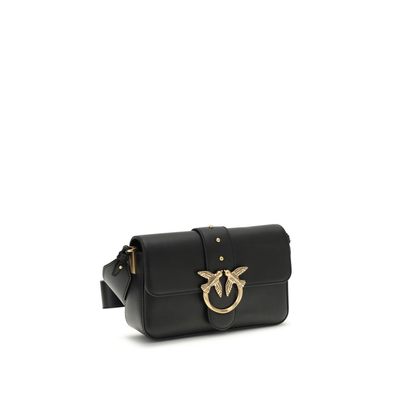 Black calf leather bos taurus shoulder bag-null