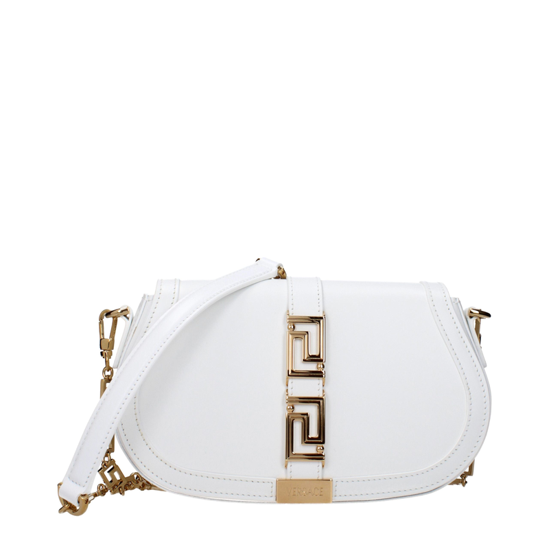 White leather crossbody bag-null