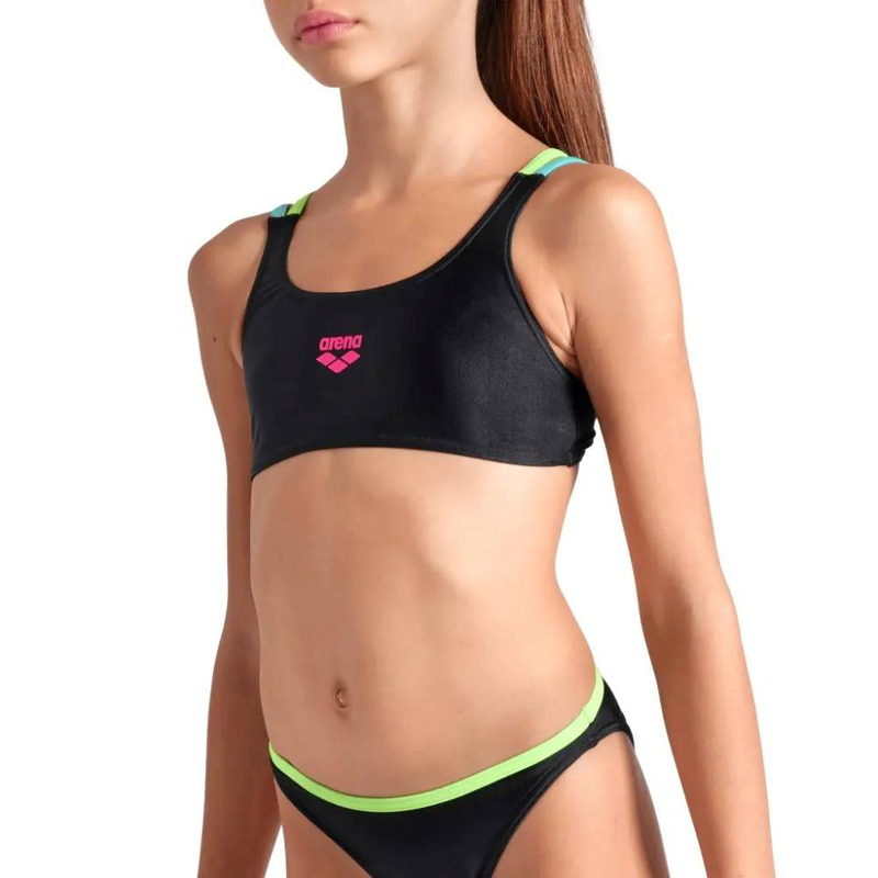 Girl's two pieces swimsuit solid image number null