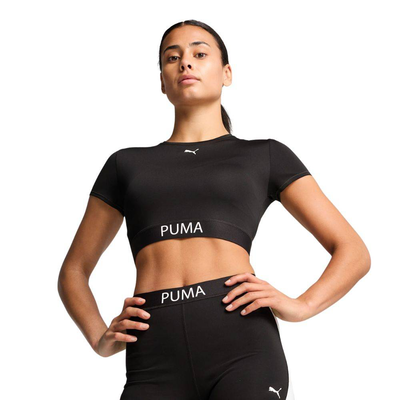 Women  strong t-shirt - short, Black, medium