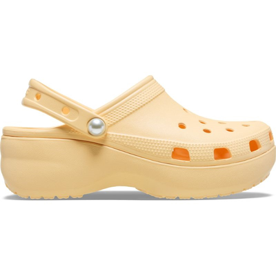 Crocs classic platform pearl clog 211231, Yellow, medium