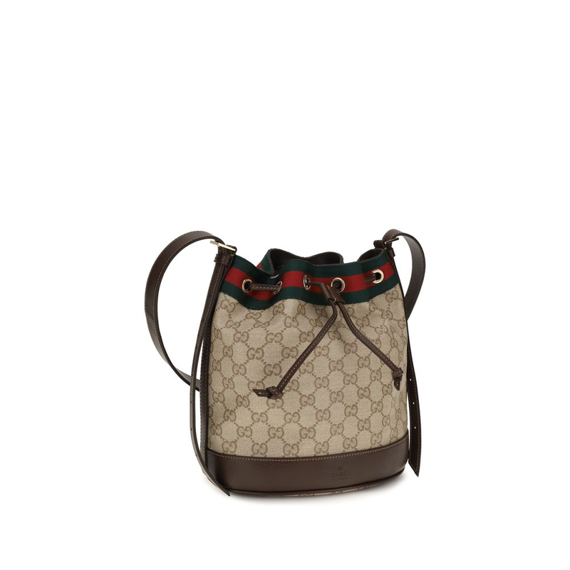 Beige cotton backet bag-null