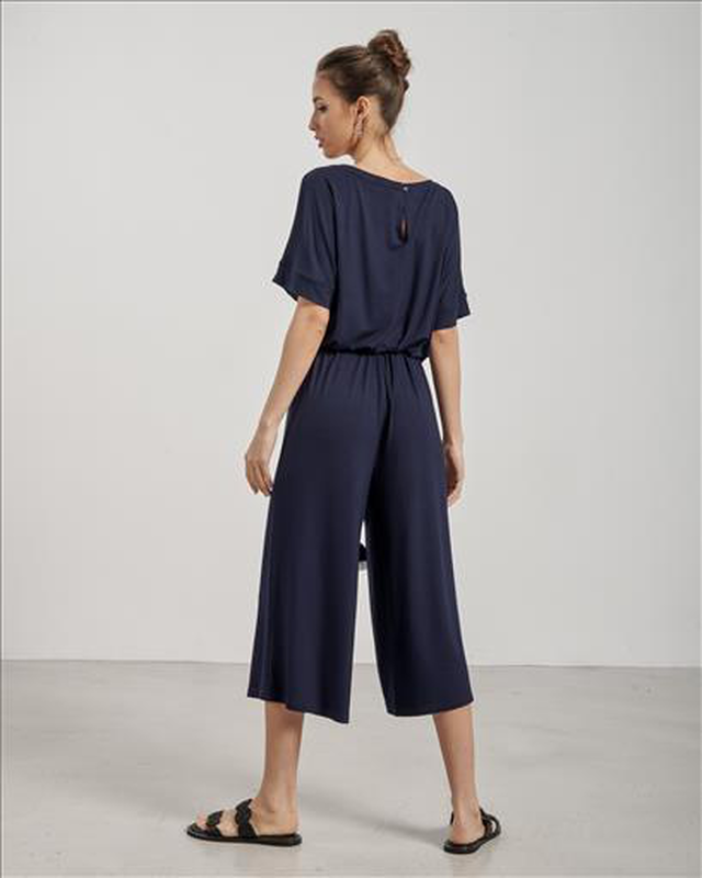 Jumpsuit zip culotte viscose image number null