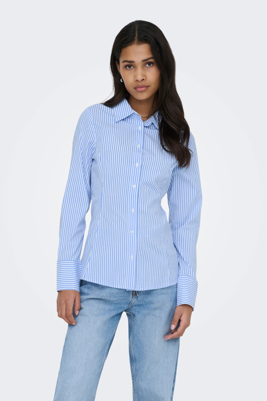 Only bersa striped fitted shirt-null