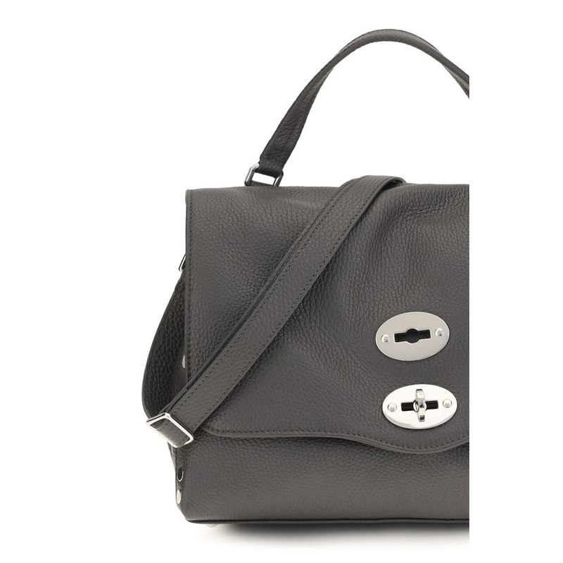 Gray calf leather bos taurus handbag-null