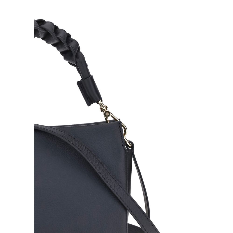 Black calf leather bos taurus shoulder bag-null